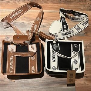 2 Steve Madden Black and Brown Messenger Bags